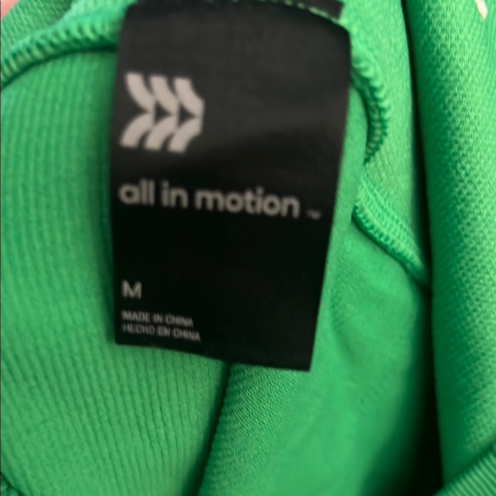 All in Motion Green High-Waisted Bike Shorts Athletic Fit - Picture 2 of 2